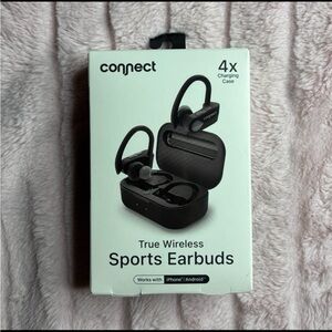 Connected Apparel Black True Wireless Sports Earbuds